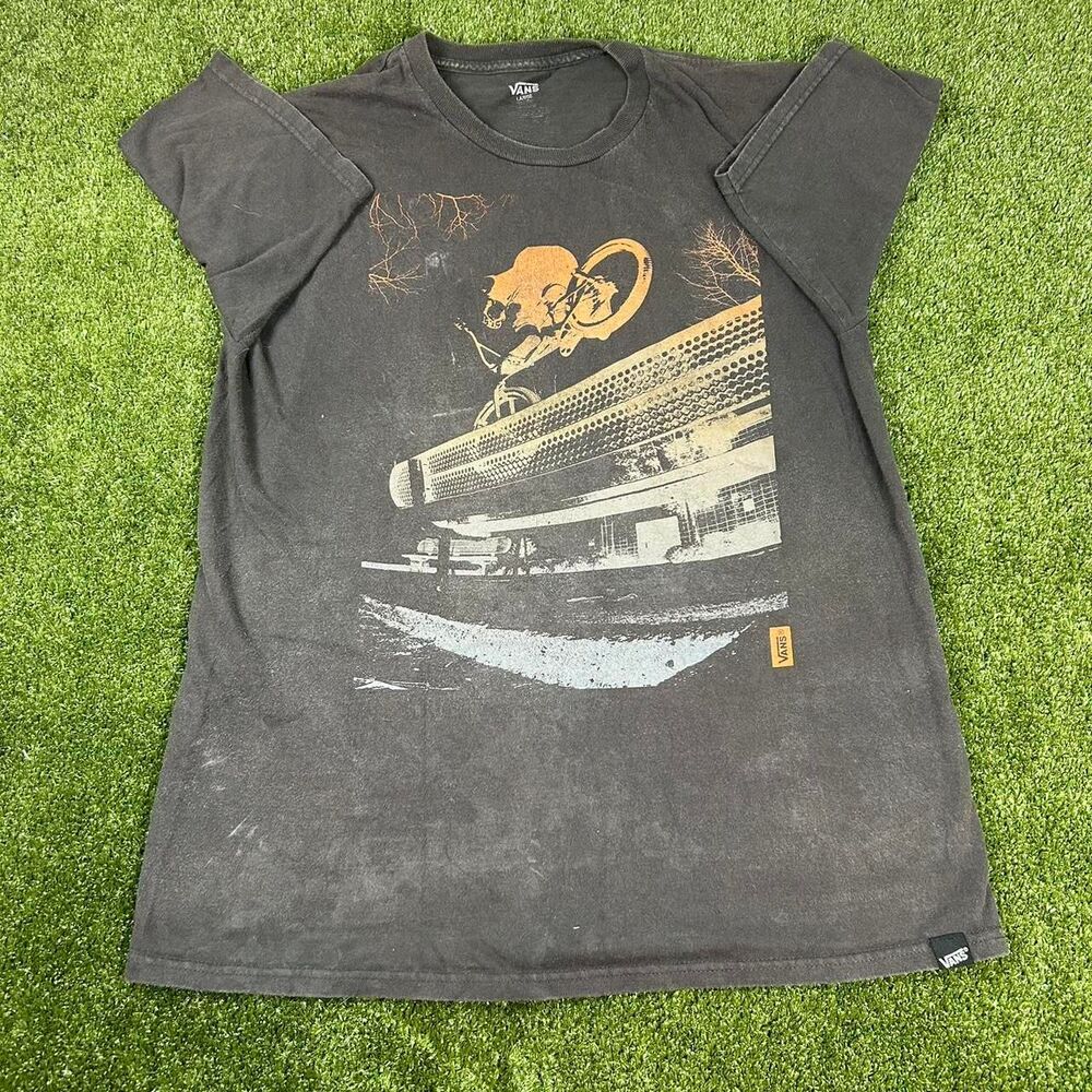 Vans Men's Black and Grey T-shirt